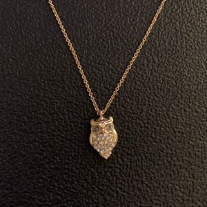 Kate Spade Gold/Crystal Owl pendant necklace